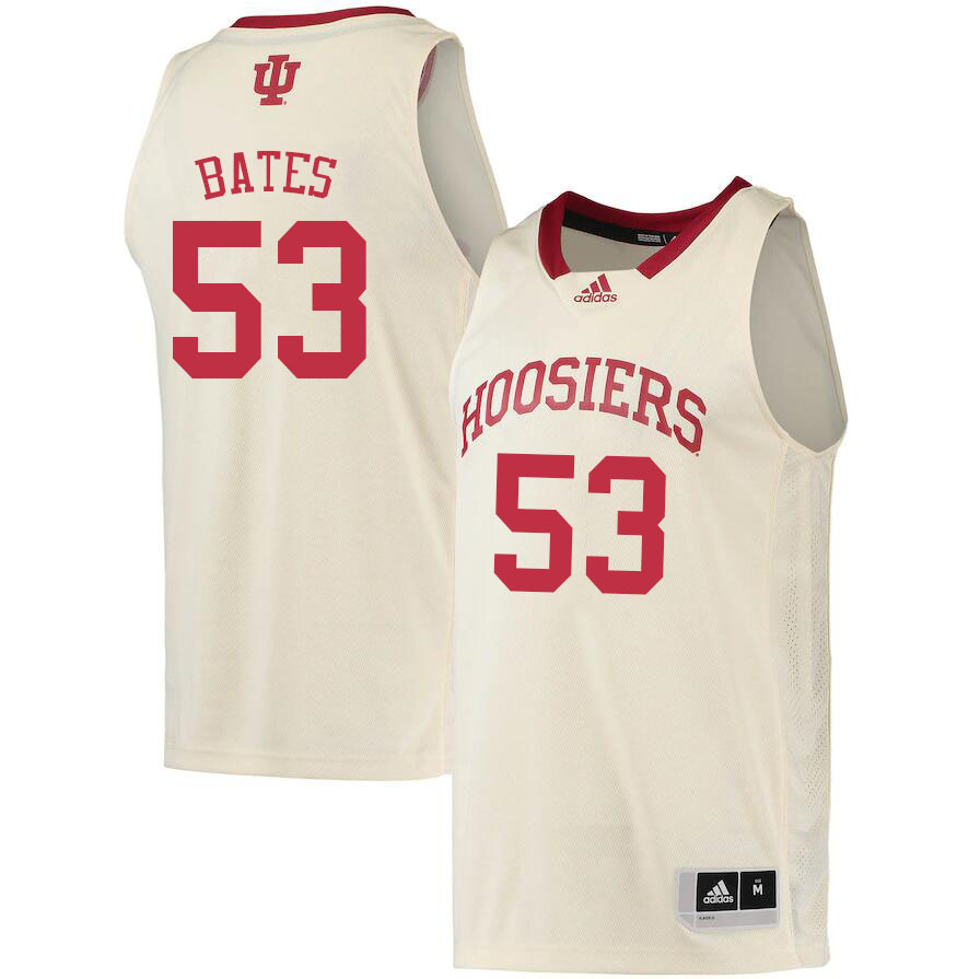 Men #53 Tamar Bates Indiana Hoosiers College Basketball Jerseys Sale-Cream